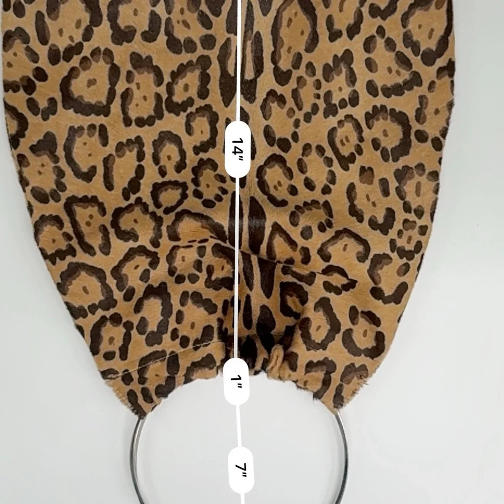 Fendi Leopard Print Hobo Bag with Black Accents
